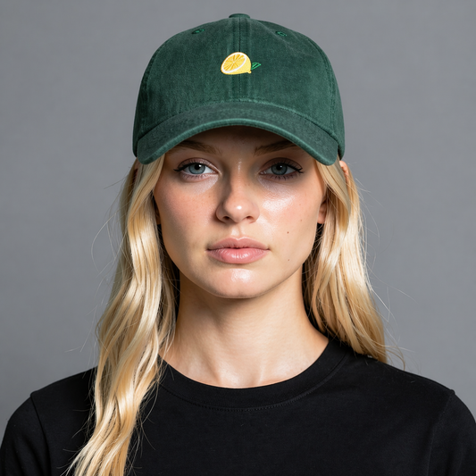 Lemon Embroidered Cap – “Fresh Squeeze” Cotton Adjustable Hat (Unisex)