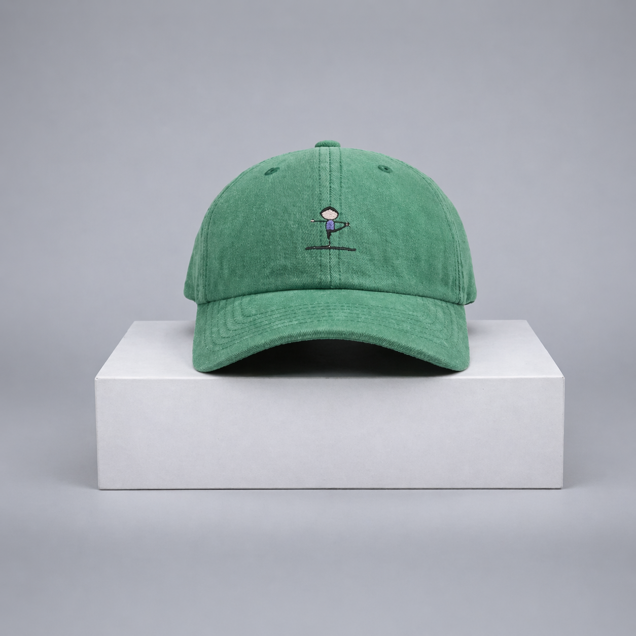 Gymnast Embroidered Cap – “Balance” Cotton Adjustable Hat (Unisex)