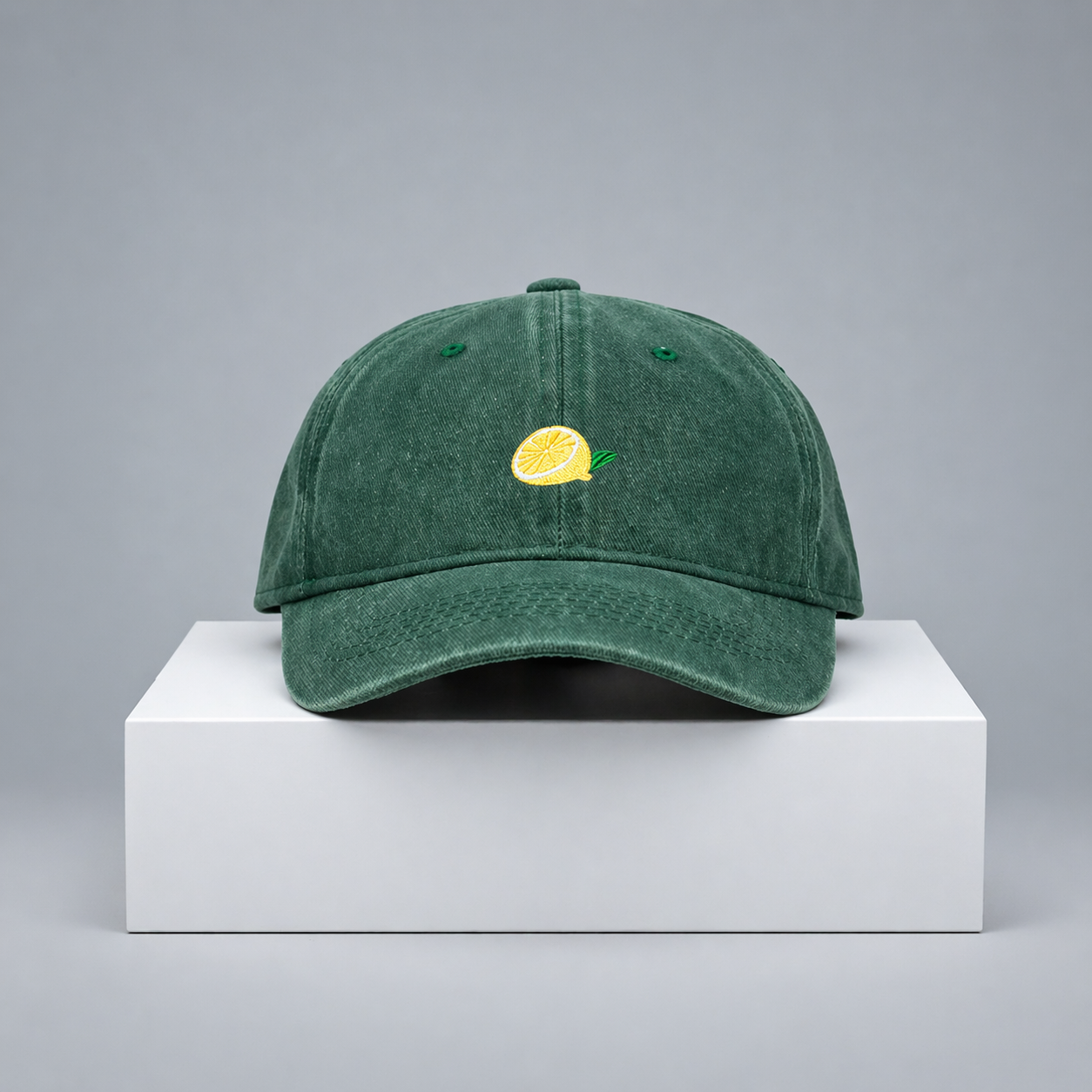 Lemon Embroidered Cap – “Fresh Squeeze” Cotton Adjustable Hat (Unisex)