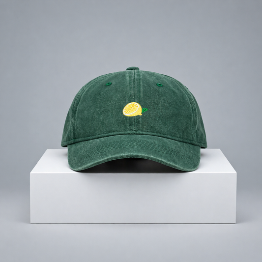 Lemon Embroidered Cap – “Fresh Squeeze” Cotton Adjustable Hat (Unisex)