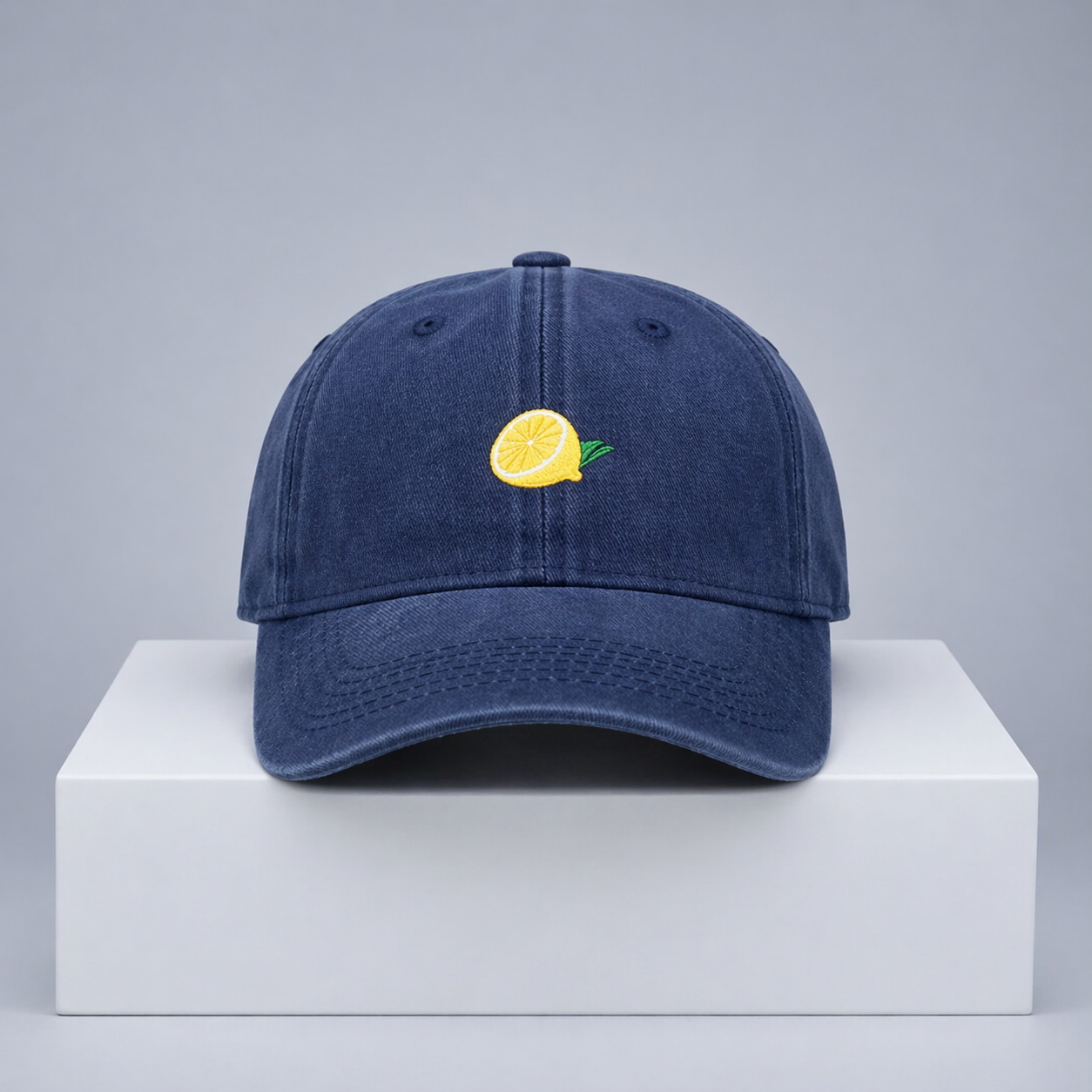 Lemon Embroidered Cap – “Fresh Squeeze” Cotton Adjustable Hat (Unisex)