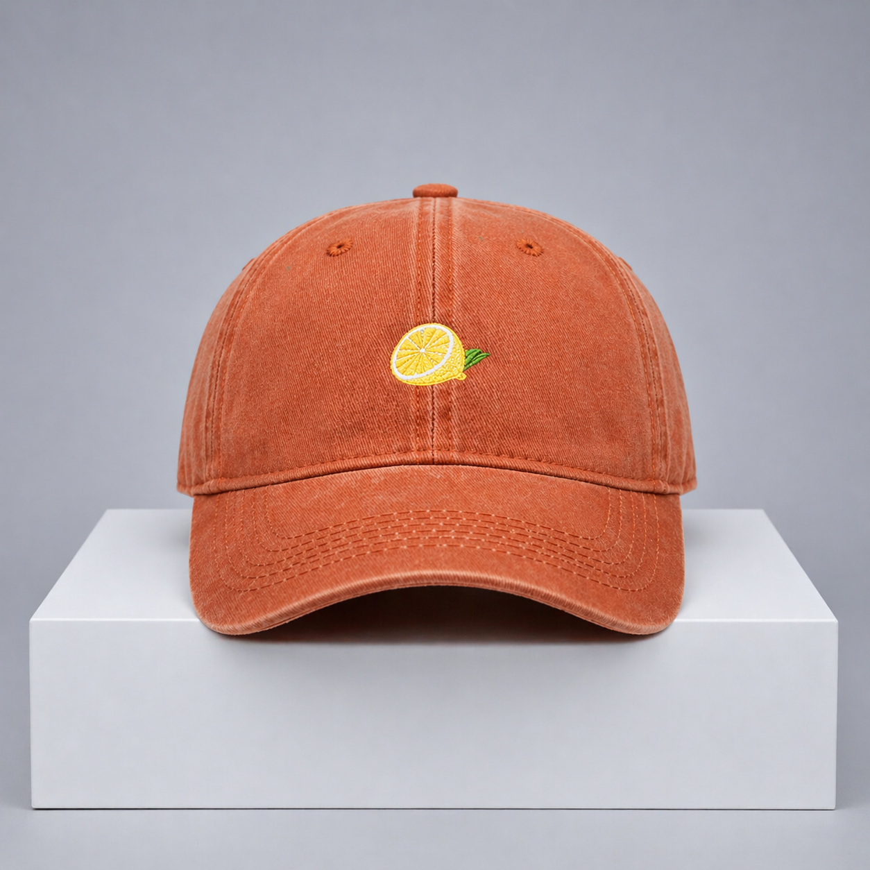 Lemon Embroidered Cap – “Fresh Squeeze” Cotton Adjustable Hat (Unisex)