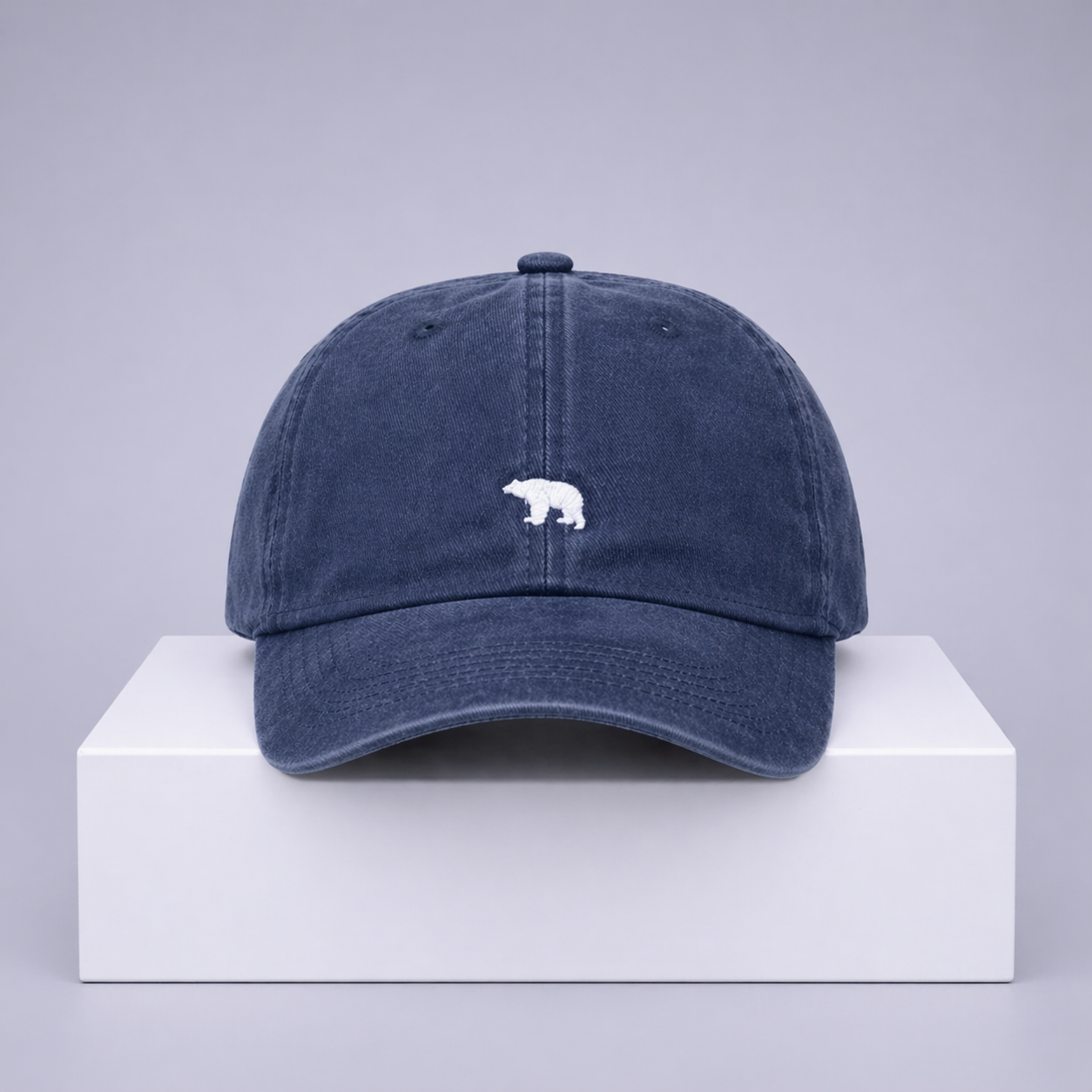 Polar Bear Embroidered Cap – “Arctic Drift” Cotton Adjustable Hat (Unisex)