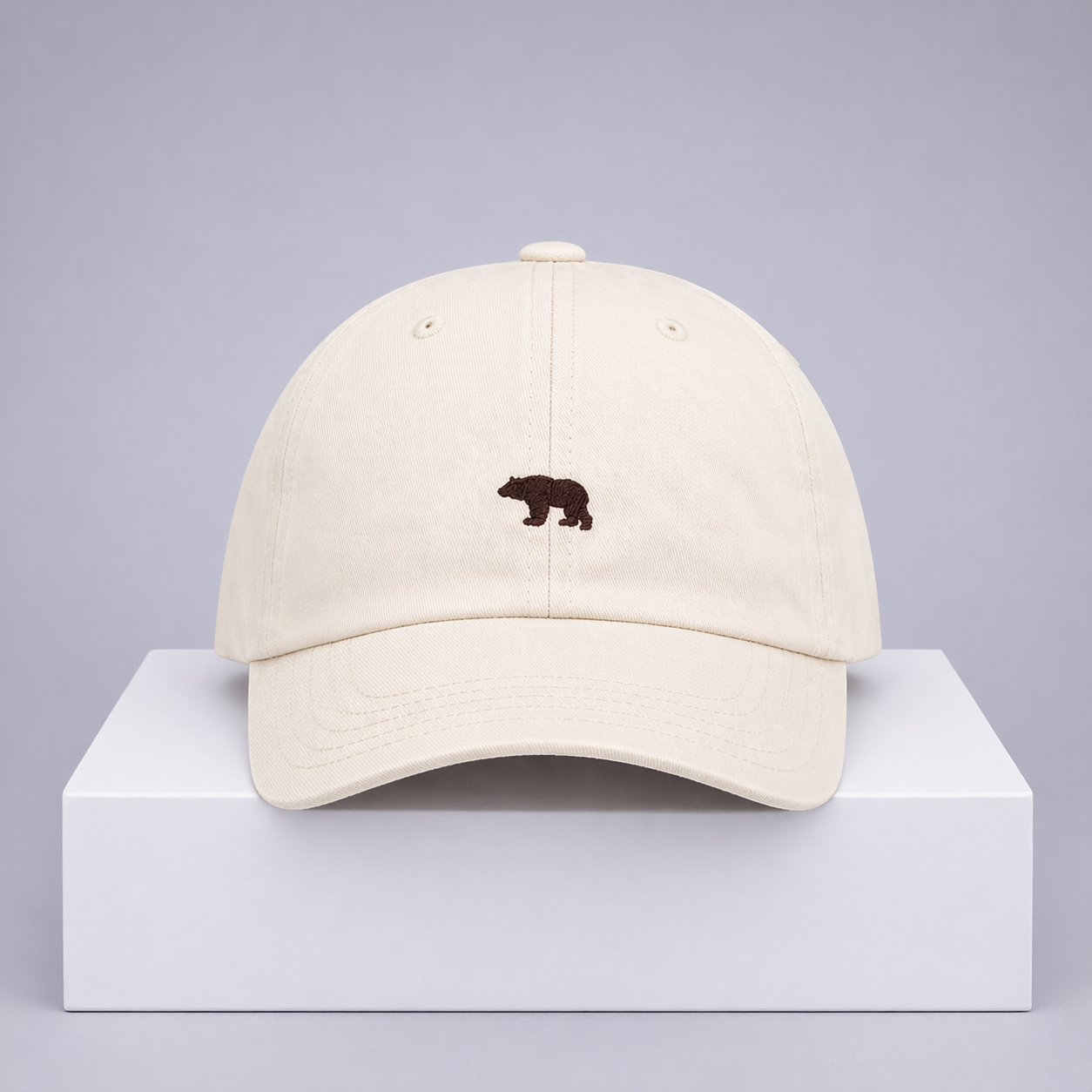 Polar Bear Embroidered Cap – “Arctic Drift” Cotton Adjustable Hat (Unisex)
