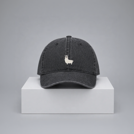 Llama Embroidered Cap – “Quiet Nomad” Cotton Adjustable Hat (Unisex)