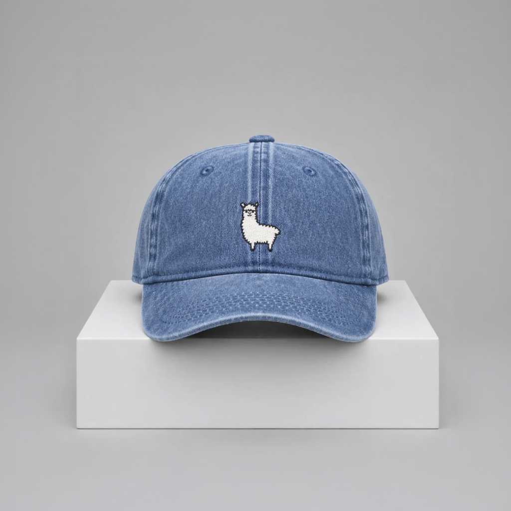 Llama Embroidered Cap – “Quiet Nomad” Cotton Adjustable Hat (Unisex)