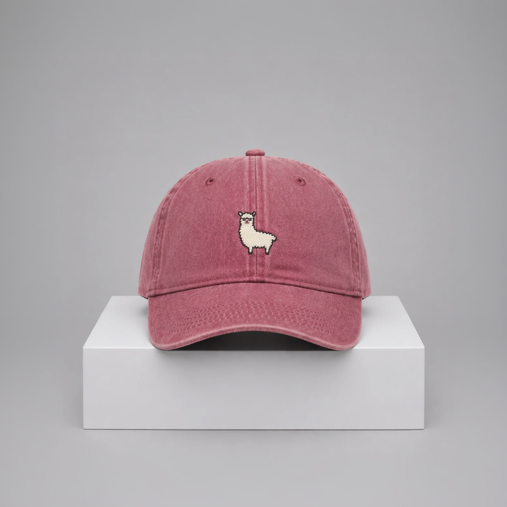 Llama Embroidered Cap – “Quiet Nomad” Cotton Adjustable Hat (Unisex)